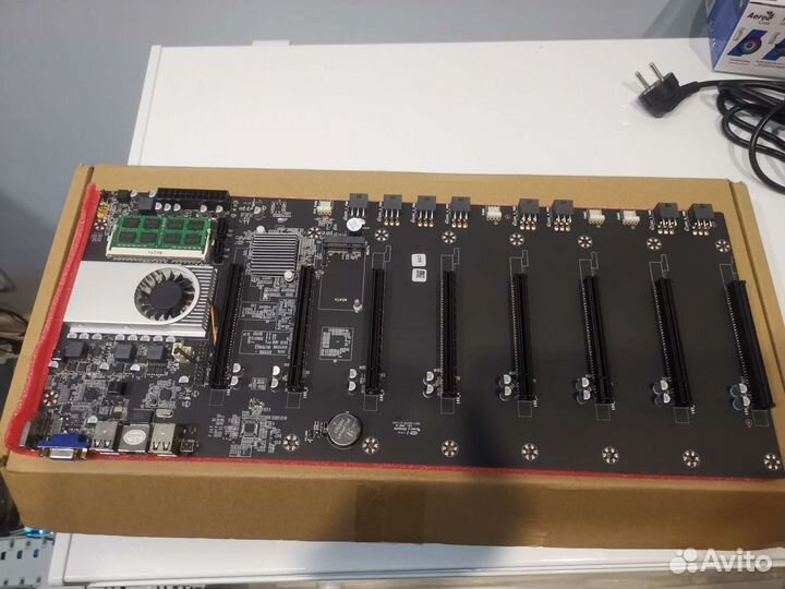 Материнская плата BTC-T37 с проц. майнинг на 8 кар