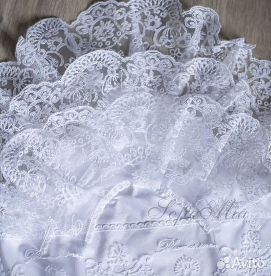 Уголок на выписку и бант кружевной