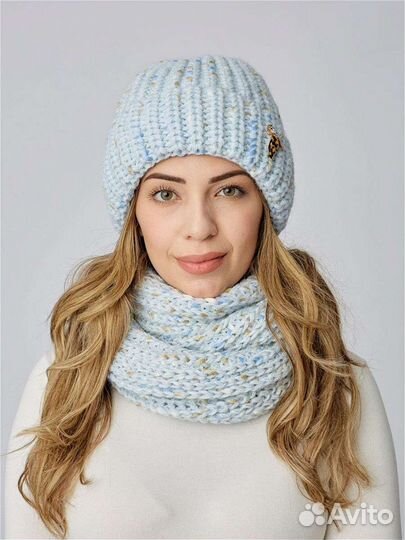 Комплект шапка и снуд
