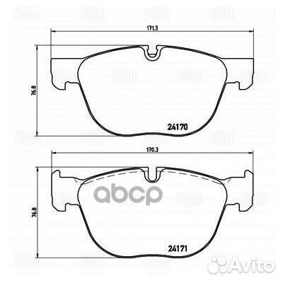 Колодки торм. для а/м BMW X6 (E71) (08) /X6 (F1