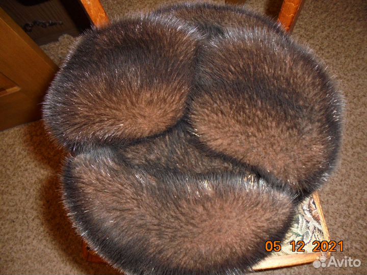Норковая шапка мужская 55 64