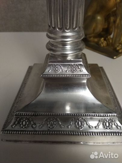 Антикварные серебряные подсвечники Германия