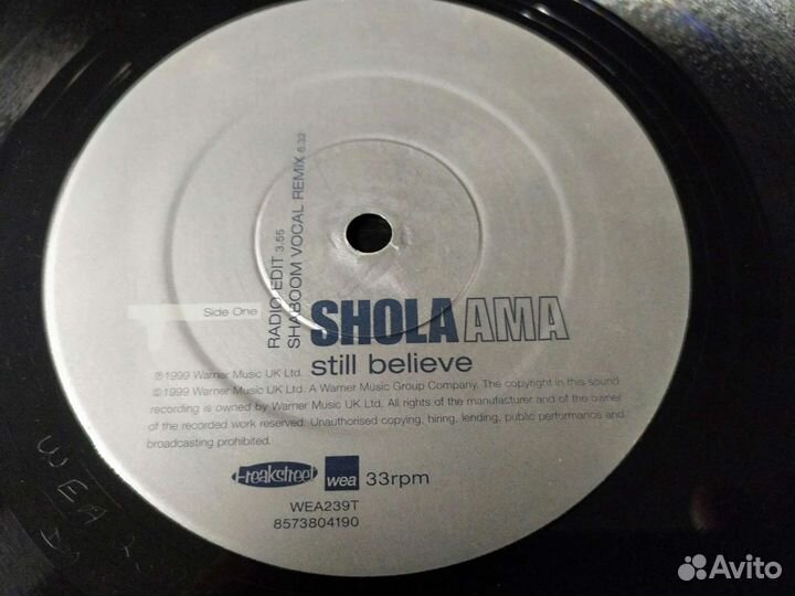 Shola Ama Still Believe 1999 Англия винил