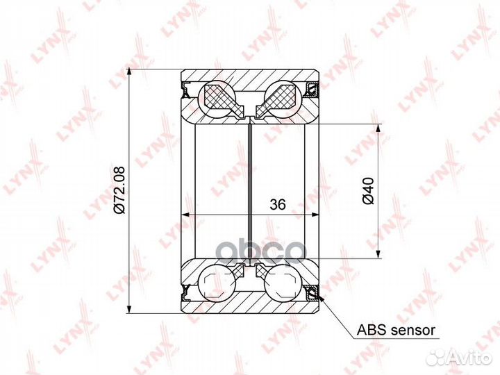 Комплект подшипника ступицы колеса перед WB