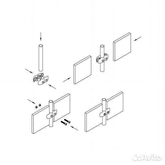 Джокер Держатель R-7A для стекла и панели двусторо