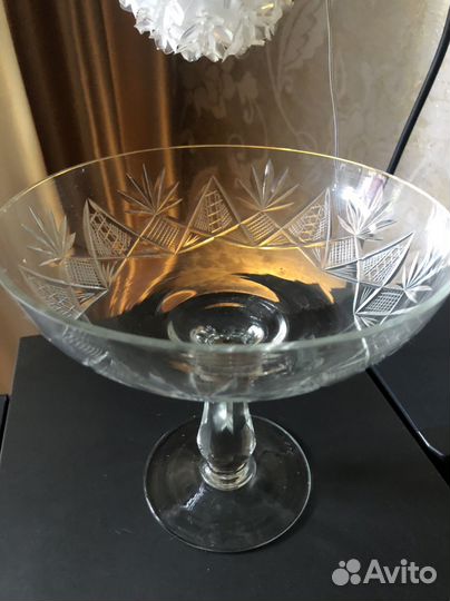 Ваза для фруктов и конфет на ножке СССР