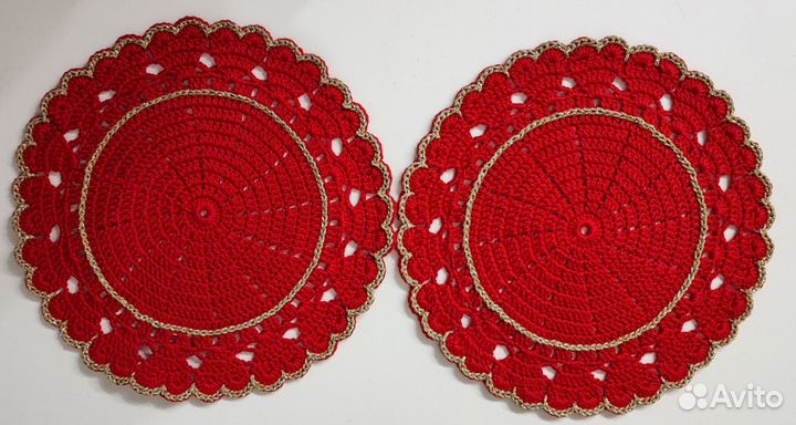 Салфетки сервировочные вязаные