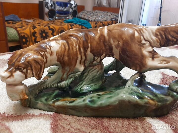 Фарфоровая статуэтка Сеттер с дичью
