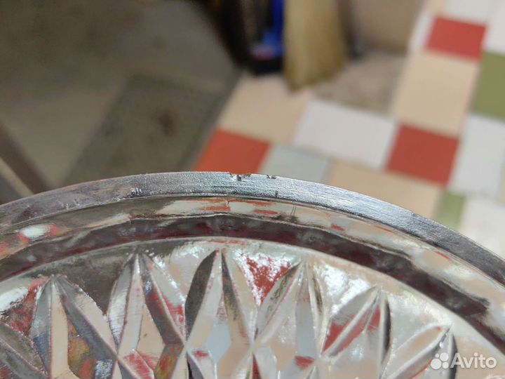 Поднос хрустальный