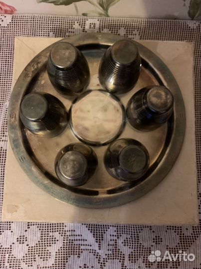 Стопки мельхиор с позолотой СССР