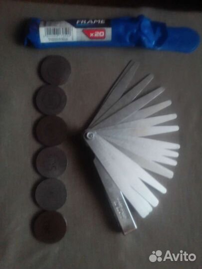 Щуп для измерения зазора клапанов на Ваз, И шайбы