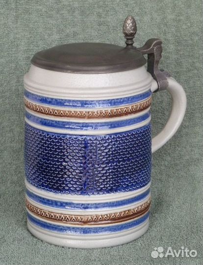 Немецкие пивные кружки с оловянной крышкой. Gerz