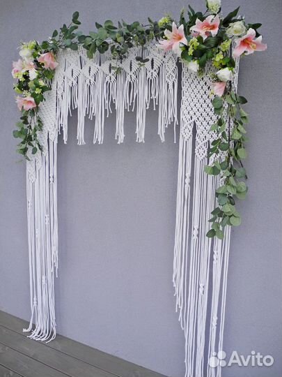 Свадебная арка макраме