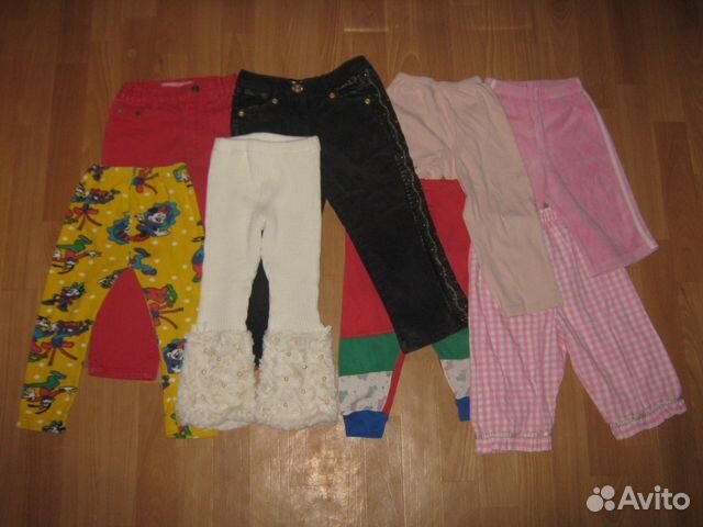 Брюки и штанишки (20 шт.) на девочку от 0 до 4 лет