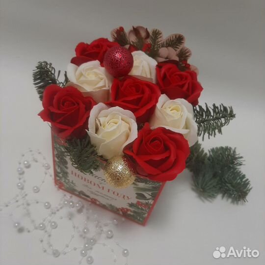 Мыльные новогодние букеты