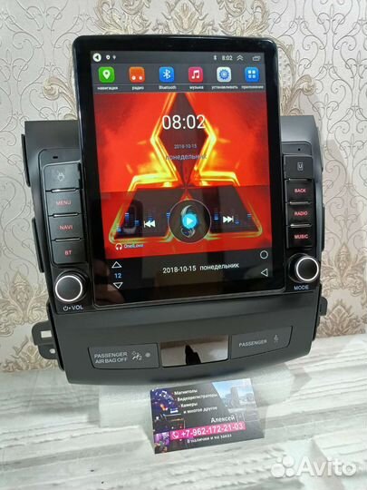 Магнитола Mitsubishi Outlander android Tesla
