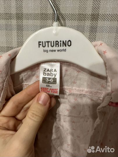 Рубашка для девочки zara 68