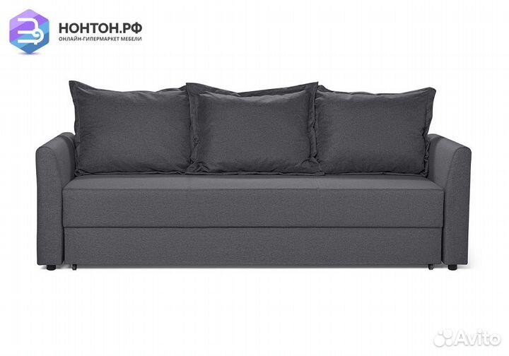 Диван еврокнижка Монца темный графитовый