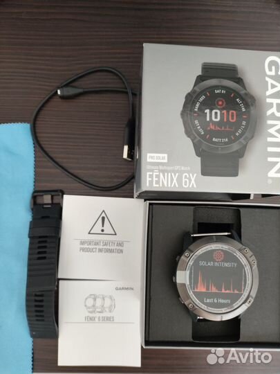 Часы garmin fenix 6x pro solar titanium