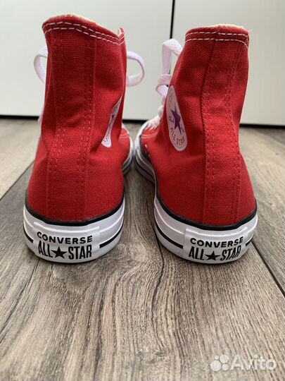 Кеды Converse All star hi red, 36 размер