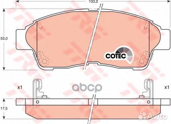 Колодки тормозные дисковые передн toyota: camry