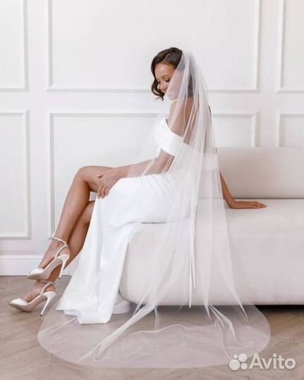 Свадебная фата длинная