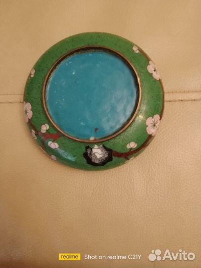 Конфетница клуазоне. Старый Китай