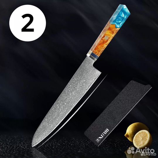 Кухонные ножи из дамасской стали