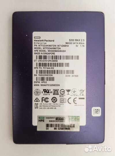 Dell Intel SSD S4600 Series ssdsc2KG019T7R
