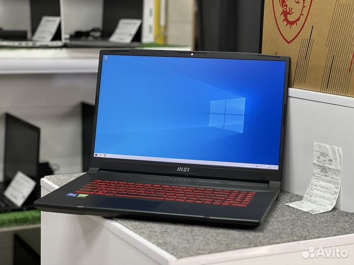 С чеком на гарантии MSI 17.3 GTX1650 Core i5-11400