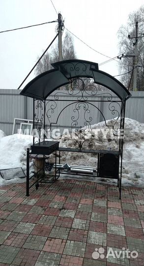 Мангал с крышей