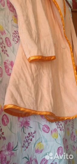 Халат женский махровый персиковый 46-48