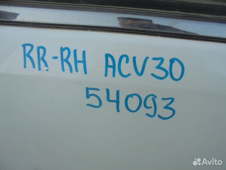 Дверь задняя правая Toyota Camry ACV30 2AZ-FE