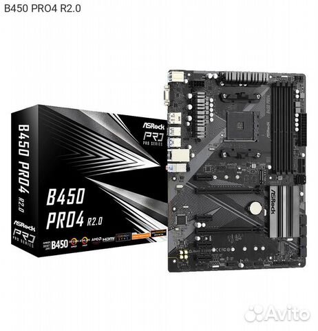 Материнская плата ASRock B450 PRO4 R2.0 ATX AMD AM