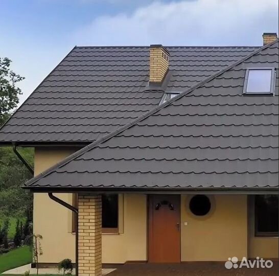 Металлочерепица grand line цвет RAL 7005