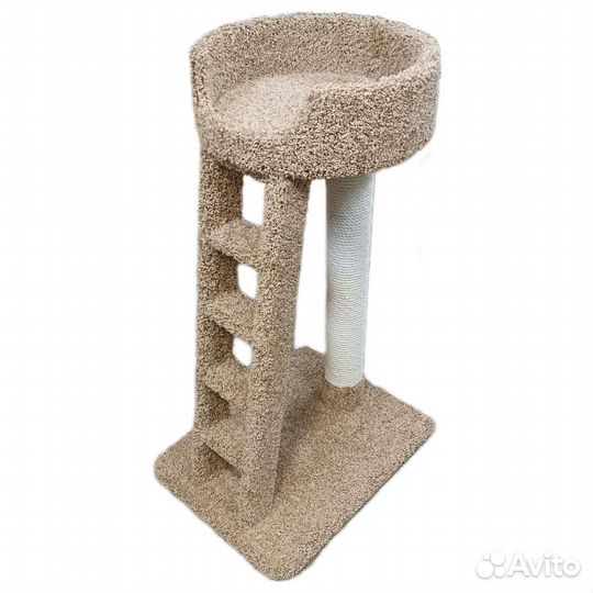 Домик для кошки с лесенкой и большой лежанкой