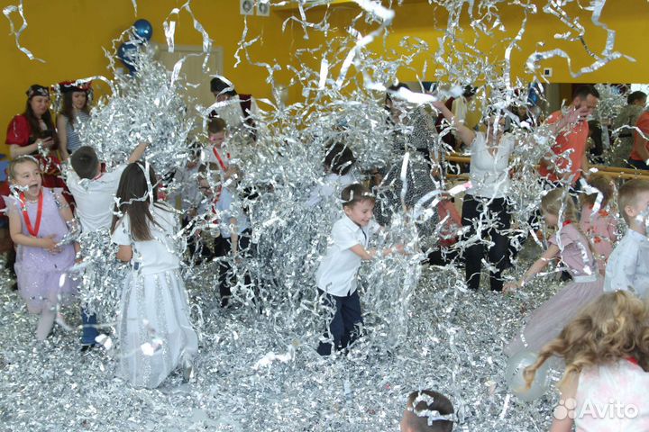 Бумага для серебряной дискотеки и бумажного шоу