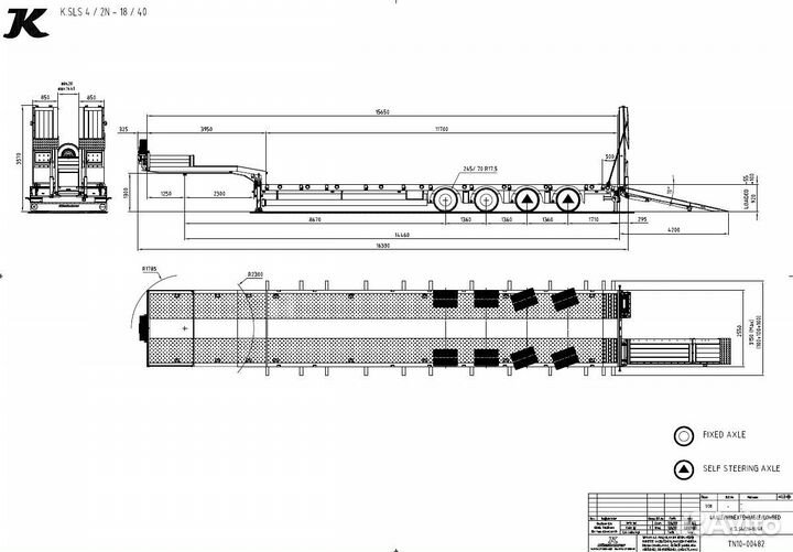 Полуприцеп трал (тяжеловоз) Kassbohrer LB4, 2023