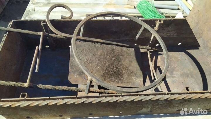 Мангал с печью под казан