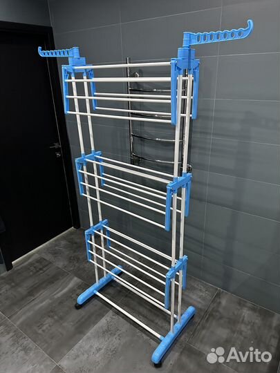 Напольная складная вертикальная сушилка для белья