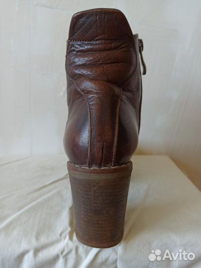 Ботинки bender коричневые кожаные осенние