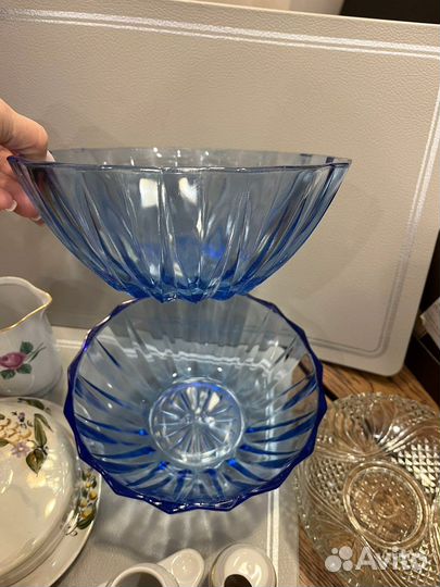 Посуда СССР гдр китай масленка стаканы салатники