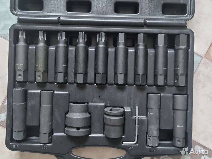 Набор вставок ударных (16 шт; 3/4DR; 1DR) Автодело