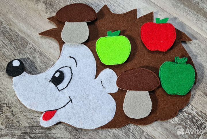 Развивающий ёжик из фетра