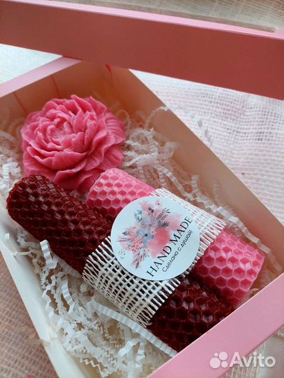 Свечи из вощины и мыло ручной работы