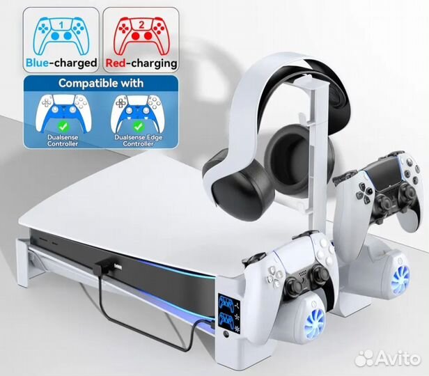 Док станция PS5 горизонтальная / зарядка