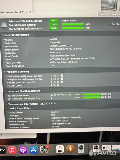 Apple macbook pro 16 2021 i7/32GB/140 циклов