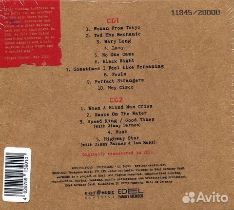 Deep Purple / Live In Newcastle 2001 (Limited Edit