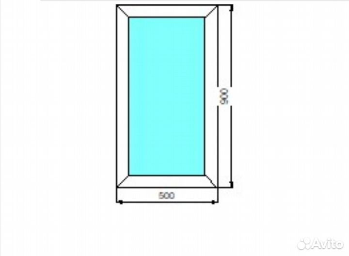 Окно пластиковое глухое