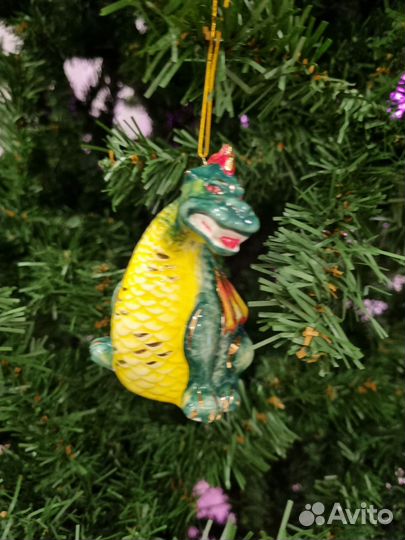 Елочная игрушка лефортовский фарфор дракончик